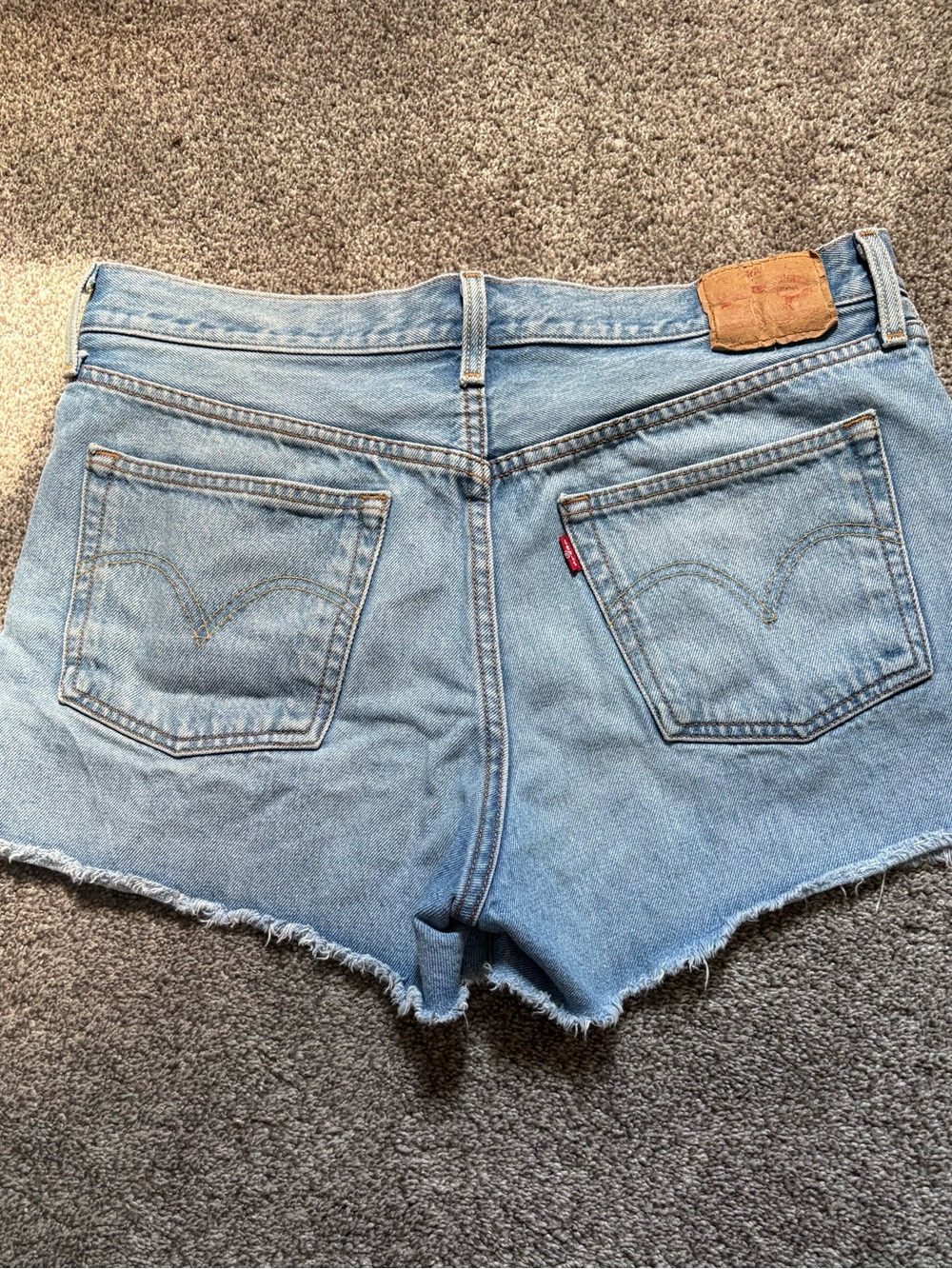 Levi's Light Blue Denim Cutoff Shorts - Picture 2 of 4